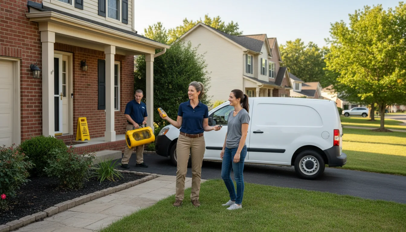 Residential water damage restoration in Flinton, PA